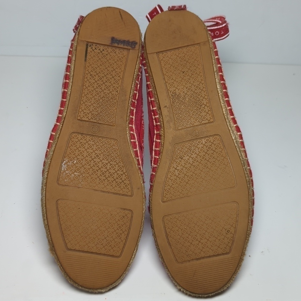 Tory Burch Azalea Logo grosgrain Espadrille flat shoes women's size 7 - Picture 13 of 16